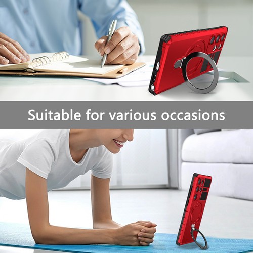 Supporto ad anello custodia magnetica Mag per Samsung Galaxy S24 S23 Ultra S22 Note 20 - Foto 34 di 79