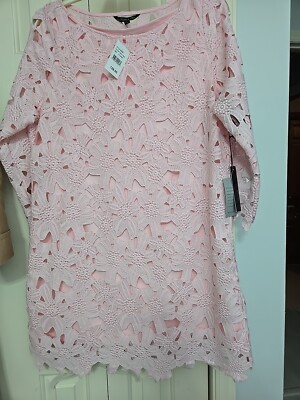 Felicity & Coco Womens XL Belza Floral Lace Shift Light Pink Dress NWT MSRP  128. | eBay