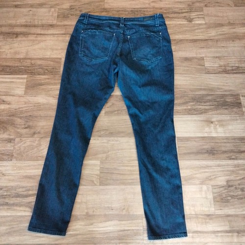 Hebilla Negra Hombre Talla 33 x 31 Ajuste No. Pantalones de mezclilla ajustados 76 elásticos lavado oscuro - Imagen 2 de 8