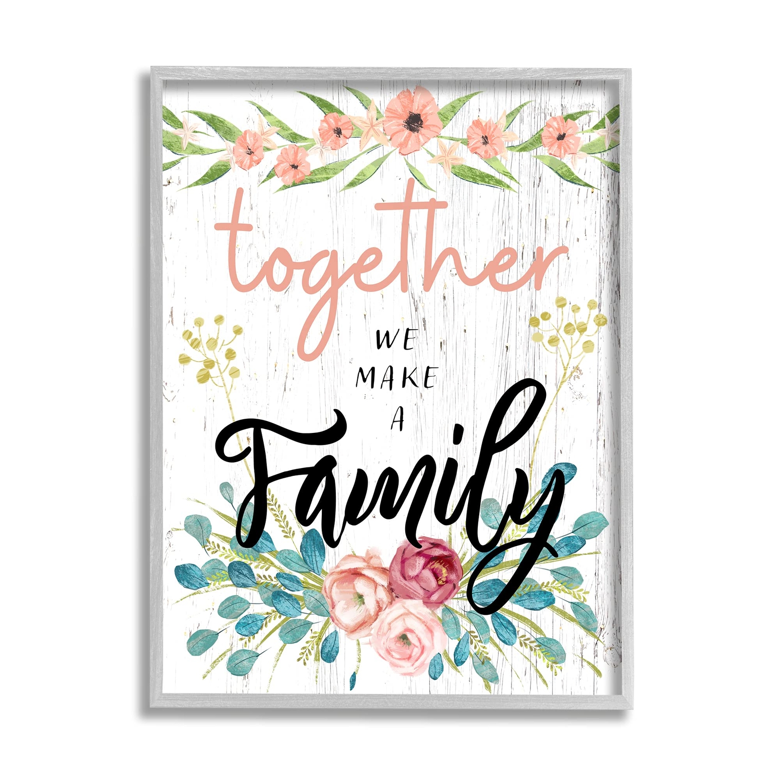 Together We Make Family Sentiment Country Floral Blooms, Designed by Ziwei Li...