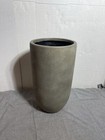 Lightweight 9 Lb Fiber Cement Colored Planter 18” Tall Cylinder Indoor/outdoor