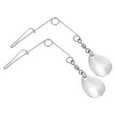 20Pcs Fishing Spinnerbait Wire with Blade Large-sized Water-drop Silver