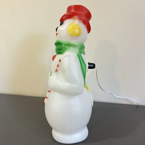 1968 Empire Snowman Blow Mold 13" Tabletop Christmas Light Up USA Vintage WORKS! - Picture 4 of 15
