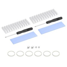 2Pcs M.2 SSD Heatsink Cooler Alloy Aluminum 70 22 6mm Silver