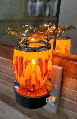 #ad Aroma Night Light Electric Oil Warmer Nightlight w Dimmer Wall plug vertical $26.94