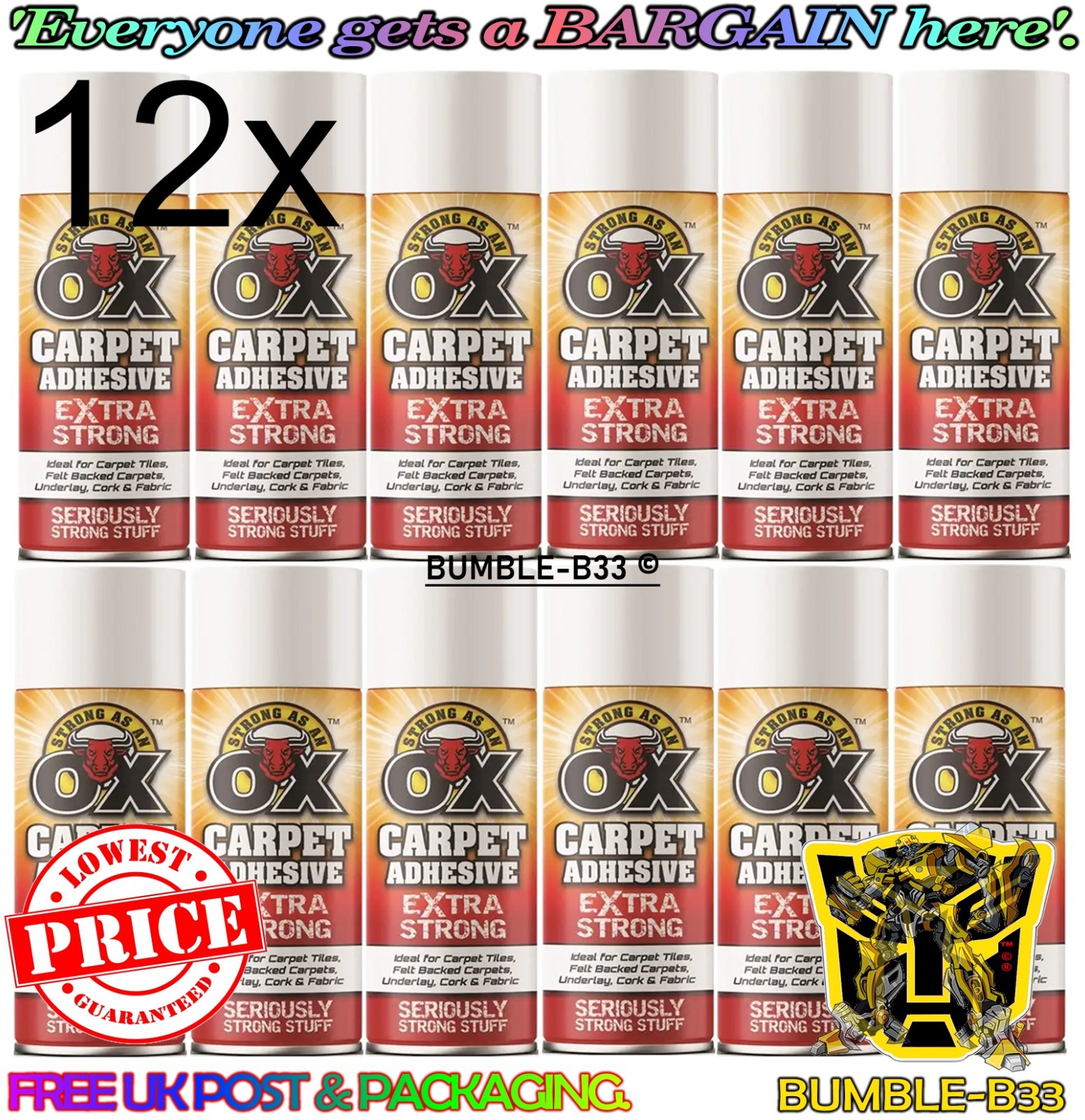 6 x Strong As an Ox Carpet Adhesive Spray | Multi-Purpose 500ml - Image 13
