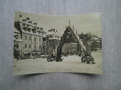 AK Schneeberg Erzgebirge Markt Weihnachten Winter Kaue PYRAMIDE Schlema Aue 1969