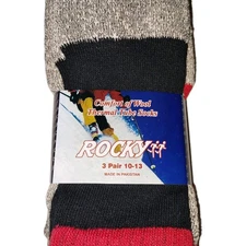 Rocky Comfort of Wool Thermal Tube Socks 3 Pair Size 10-13 Warmth and Comfort 