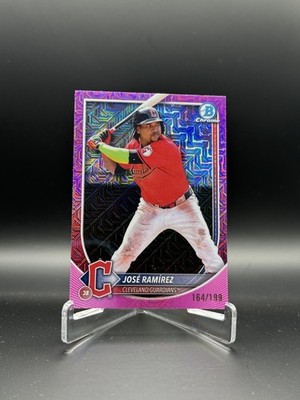 2025 Bowman - Jose Ramirez #89 Chrome Pink Mojo Refractor /199