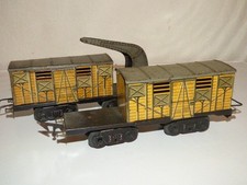 Unis JEP France Spur 0 2x Plattformwagen mit Kran