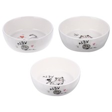 Slow Eating Cat Bowl Water Feed Pet Food Plates Guinea Pig Bowls