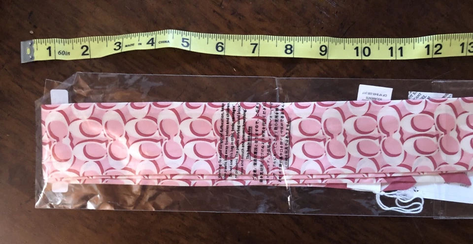 NWT Coach C8363 Signature Print Silk Skinny Scarf Pony Watermelon Pink - Image 2 of 4
