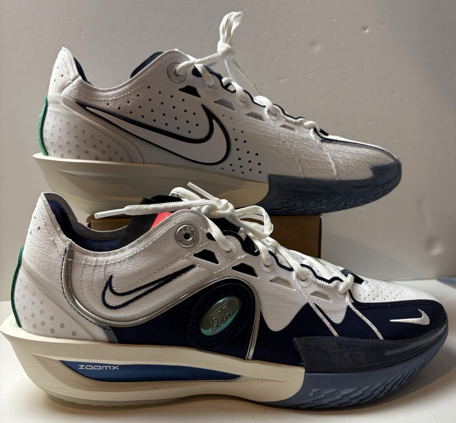 Nike Air GT Cut 3 All Star Zoom Flight Five Mens 11.5 White Navy Blue FZ4645-100