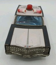 Vintage 1950s Tin Friction Ford Highway Patrol Police Car Japan Toy