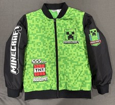 Minecraft creeper bomber jacket hostile boom boys size 10/12