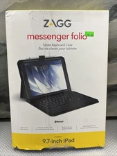 New Zagg Messenger Folio Ultra Slim Tablet Keyboard Case For 9.7-Inch iPad