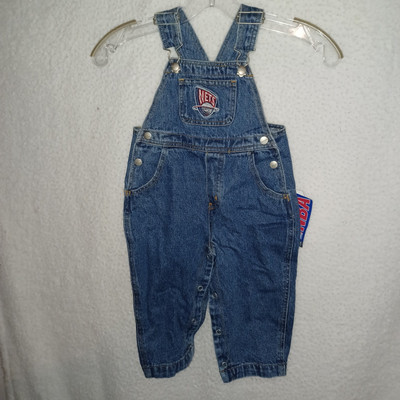 Reebok NBA New York Nets Toddler Kids 18M Overall Jumper Jeans Denim Pants (EQ)