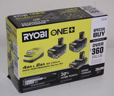 RYOBI ONE PSK108SB 4Ah 2Ah 18V Lithium High Performance Starter Kit Brand New