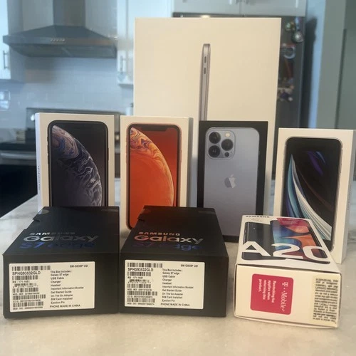 Empty Lot Of  8 iPhone, , Macbook Air Mix (Empty Boxes!) Galaxy iPhone Samsung