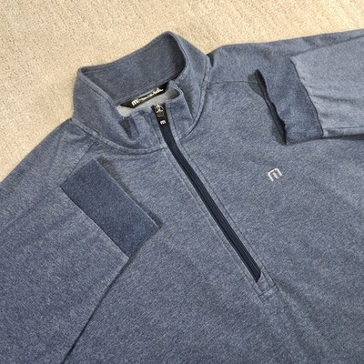 Travis Mathew Sweatshirt Men XXL Zachary Pullover Golf Performance Blue Stretch