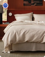 Duvet Cover Queen Size 100 Cotton 3 Pieces Bedsure Waffle Weave Beige Bedding