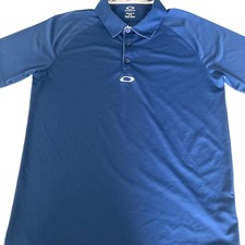Oakley Mens Hydrolix Short Sleeve Navy Polo Golf/ Shirt Regular Fit Blue Size L