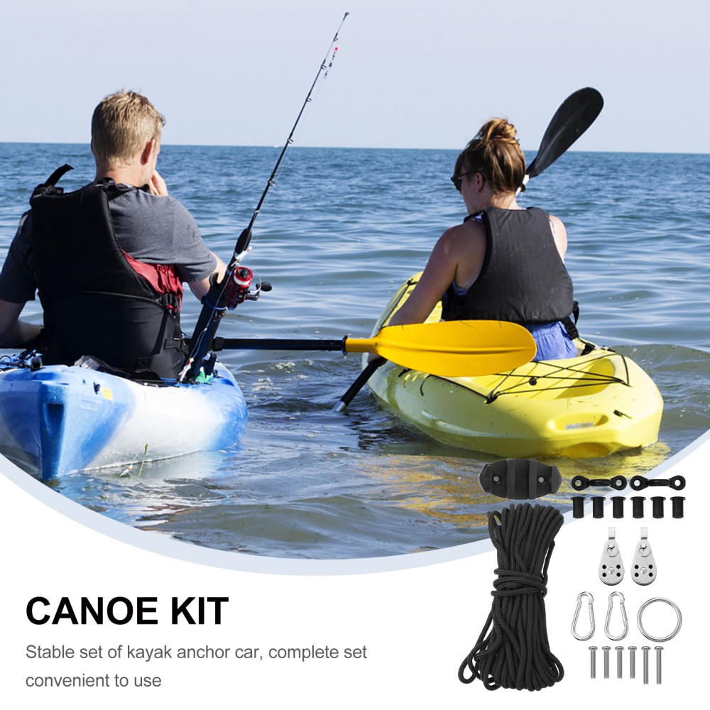 Kayak Anchor Kit Tie down Track Mount Accessories Trolley Pulley