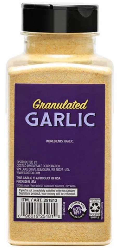 Nuevo Kirkland AJO GRANULADO - Jumbo fresco orgánico cultivado en California tamaño 18 oz Foto 2 de 3