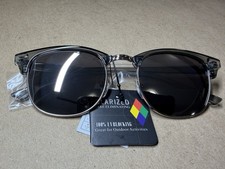 Polarized Sunglasses Classic Crystal Gray Frame Glare Reduce Silver Mirror Lens