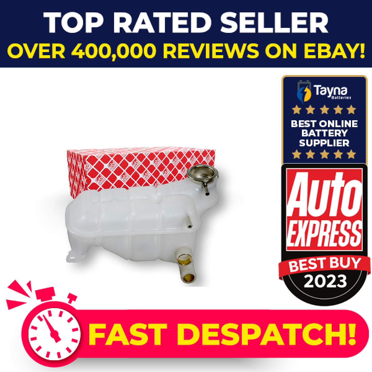 Coolant Expansion Tank fits MERCEDES 200 2.0 85 to 93 A1245000649 A1245001749