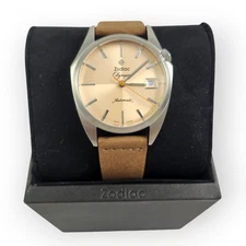 NEW Zodiac Super Olympos Automatic Silver Cream Watch ZO9702 NWT