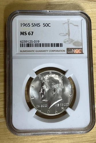 1965 United States SMS Kennedy Half Dollar - NGC MS67 40% Silver