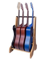 4 Guitar Stand Rack Wooden Holder with Velvet...