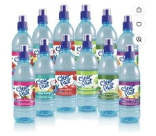 Clear Fruit Water 12 Flavored Sport Bottle Drinks 16.9oz Each