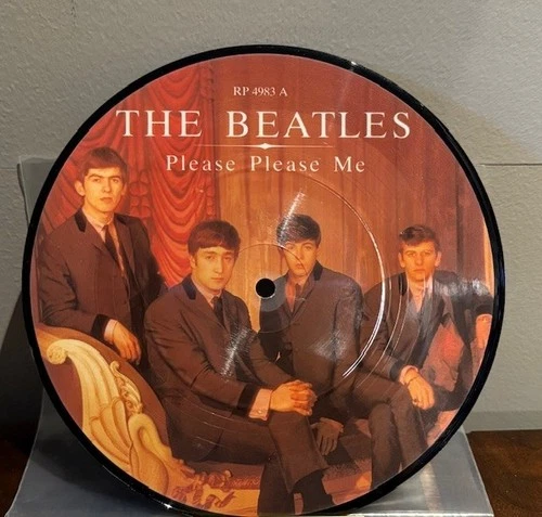 THE BEATLES - PLEASE PLEASE ME - 45 - UK  PICTURE DISK -EX