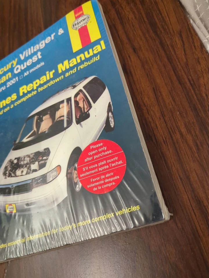 Mercury Villager & Nissan Quest 1993 thru 2001 Haynes Repair Manuel - Image 3 of 4