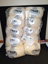 NEW Lot 10 Balls Yarn Merino Wool Polyester Blend SMC Select Brioletto Ivory