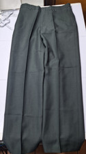 Vintage 90s US Military Issue 491 Green Polyester Trouser Pants Mens 32x29