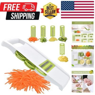 Elegant 5-in-1 Mandoline Slicer: Versatile Vegetable Cutter for Effortless Prep