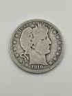 1910 Barber Quarter 25C Silver Circulated US Coin Business Strike