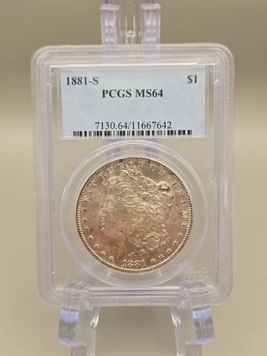1881-S Morgan Silver Dollar $1 PCGS MS64
