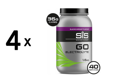 4 x SIS GO Electrolyte Powder (1600g) Blackcurrant (17,19 EUR/kg)