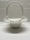 Vintage Fenton Hobnail Milk Glass Basket