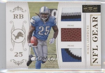 2011 Playoff National Treasures Trios Prime 2/49 Mikel Leshoure Rookie RC 5x8