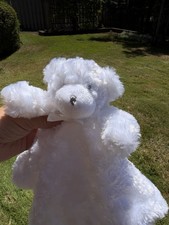 Blankets and Beyond White Bear Swirls Lovey Security Blanket Teddy Plush 15  