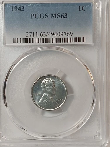 Rare 1943 WW2 Steel Penny MS63
