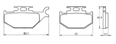 FRONT RECESSED BRAKE PADS FOR BOMBER DS 250 2006 > PAIR ST