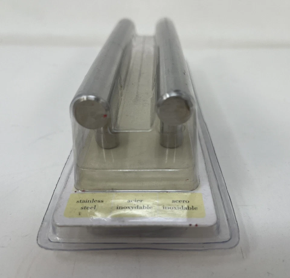 Par de tiradores de gabinete Allison cromados estilo moderno nuevos Foto 3 de 4