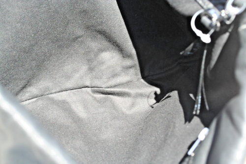 COS Leather Large Slouchy Tote Shoulder Bag Handbag, Black approx. 3"x12"x17" - Picture 5 of 8