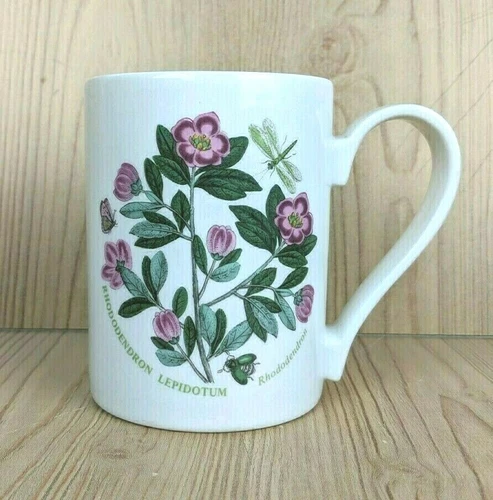 Vtg PORTMEIRION The Botanic Garden Mug Rhododendron White Made in England 12 oz